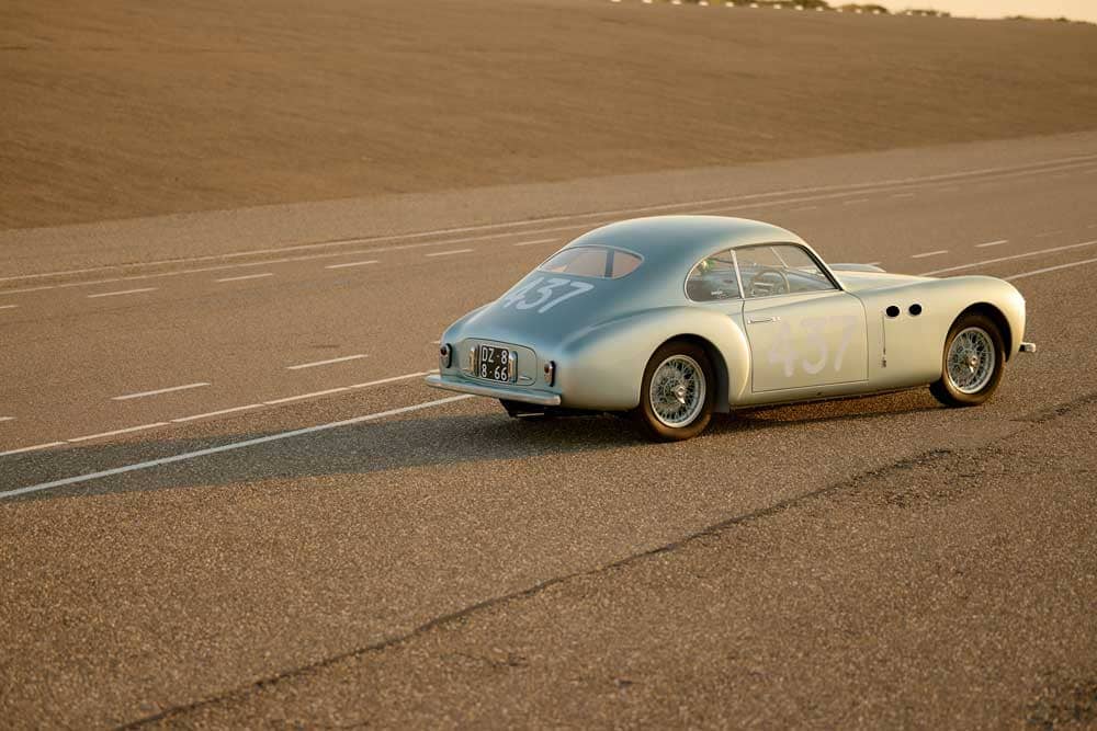 cisitalia 202 classic car sunset